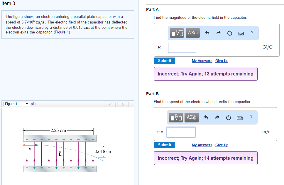 Solved The figure shows an electron entering a | Chegg.com