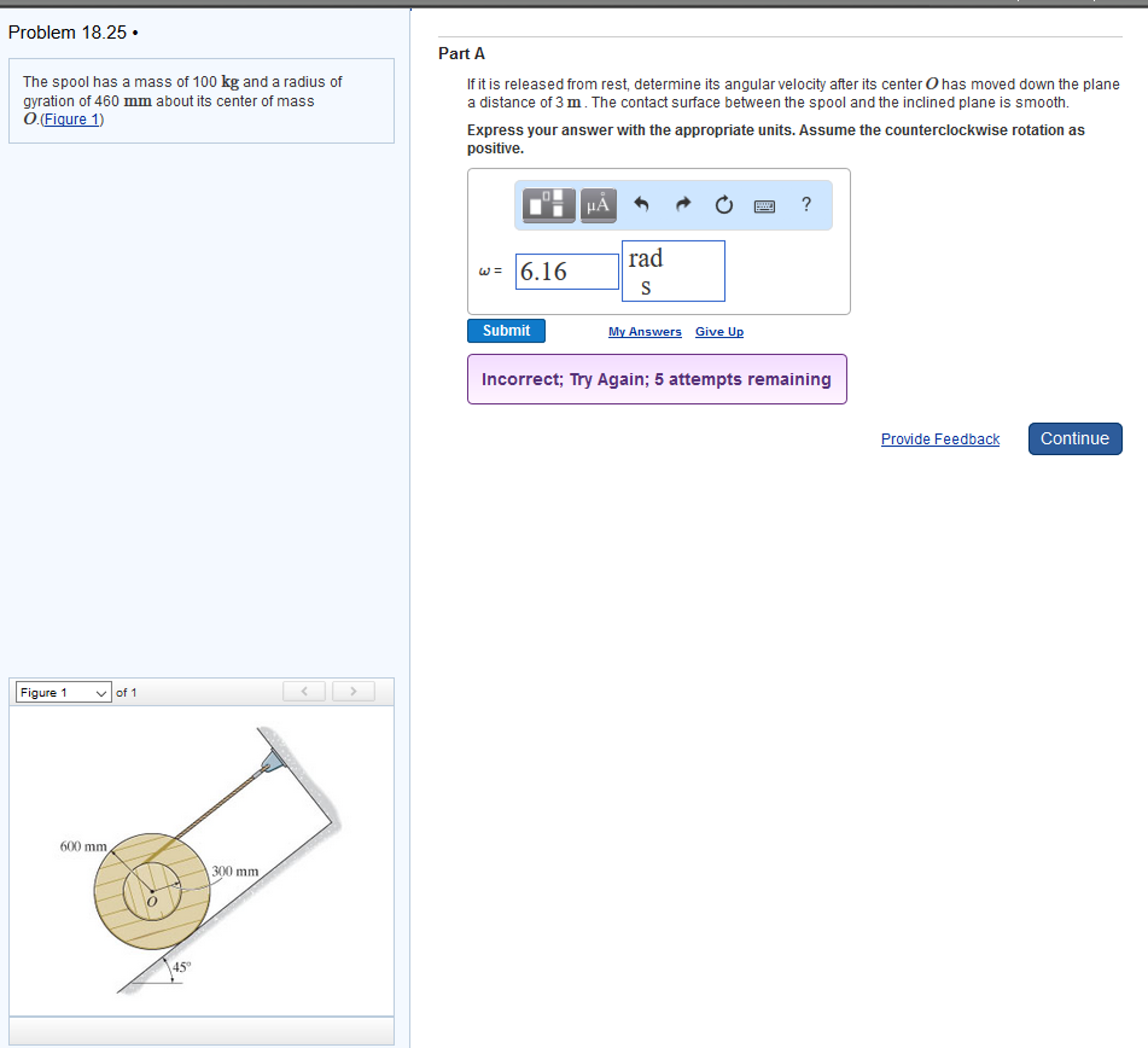 Solved Problem 17.96 Part A The spool has a mass of 130 kg | Chegg.com