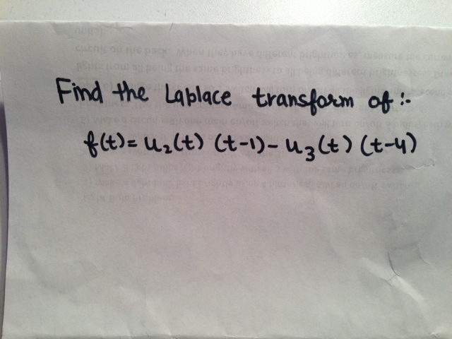 Solved Find The Laplace Transfrom Of Chegg