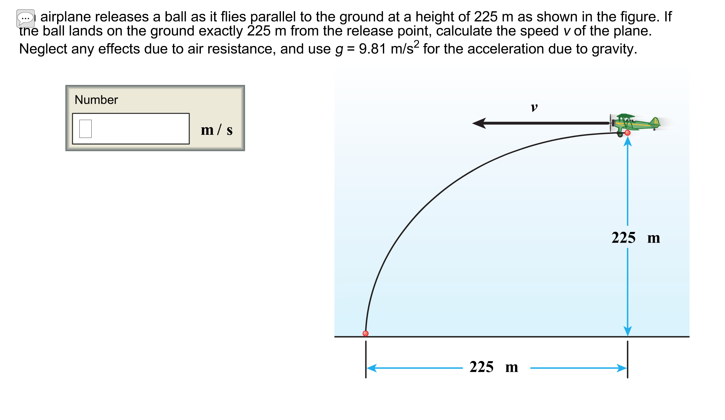 Solved airplane releases a ball as it flies parallel to