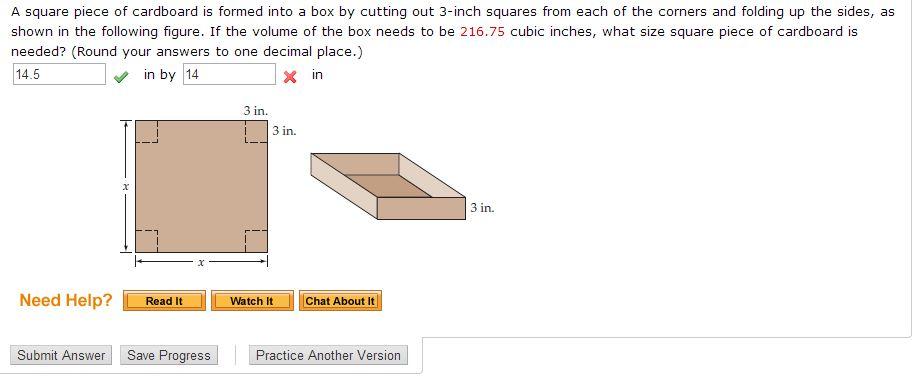 solved-a-square-piece-of-cardboard-is-formed-into-a-box-by-chegg