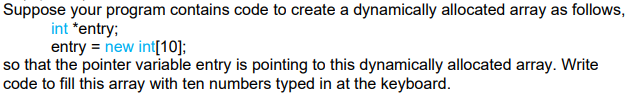 Solved Suppose your program contains code to create a | Chegg.com