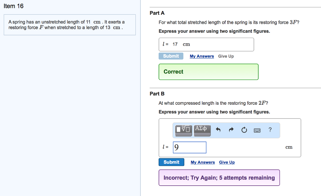 solved-item-16-part-a-a-spring-has-an-unstretched-length-of-chegg