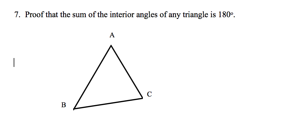 Solved Proof that the sum of the interior angles of any | Chegg.com