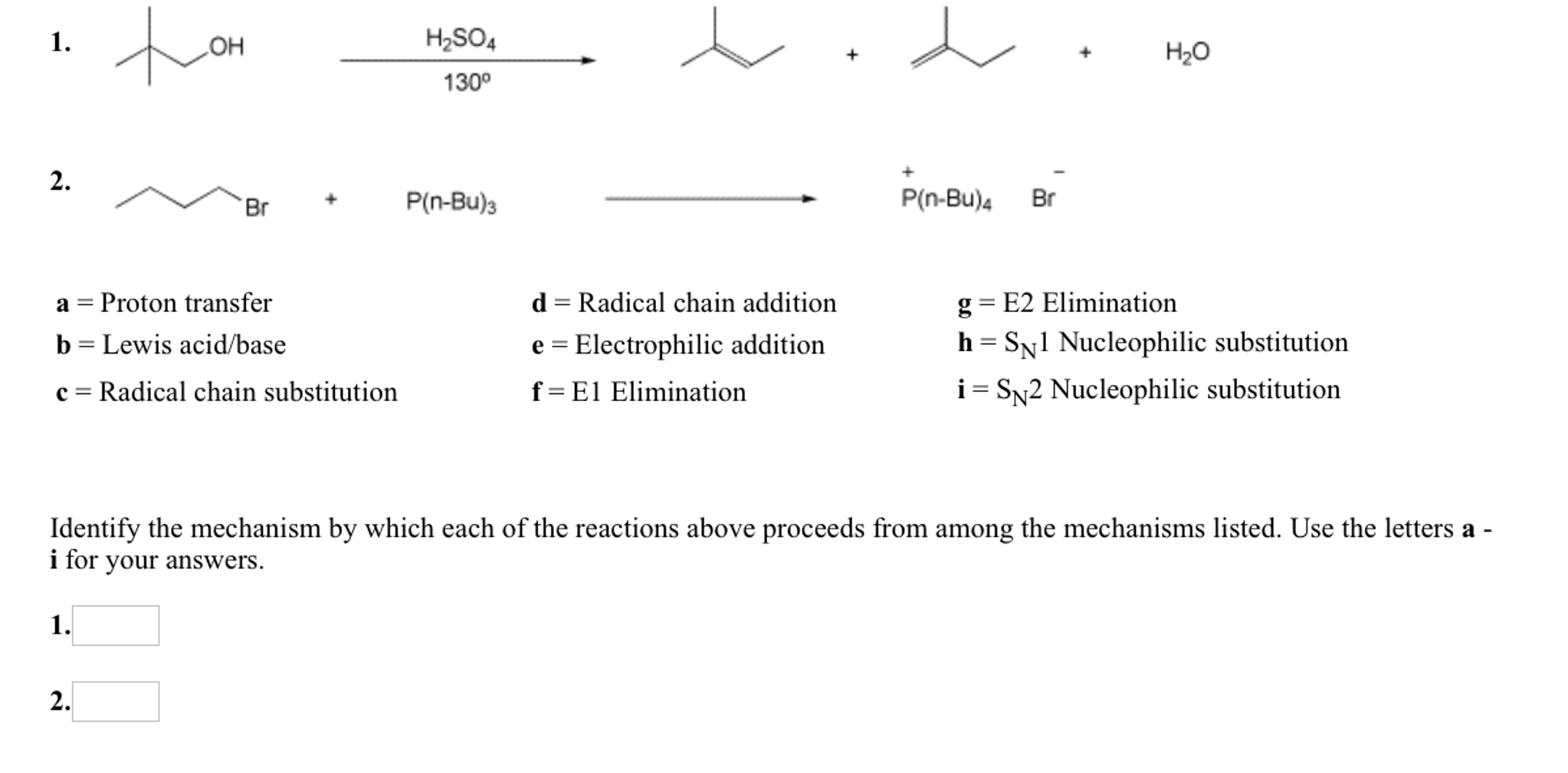 Solved Identify The Mechanism By Which Each Of The | Chegg.com