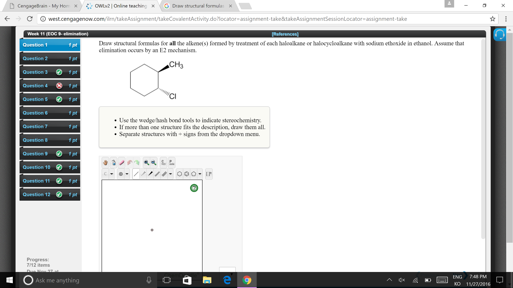 Solved Draw structural formulas for all the alkene(s) formed | Chegg.com