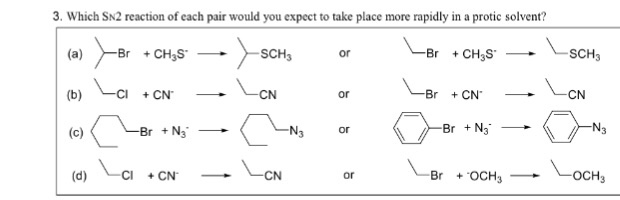 Solved Which Sn2 Reaction Of Each Pair Would You Expect To | Chegg.com