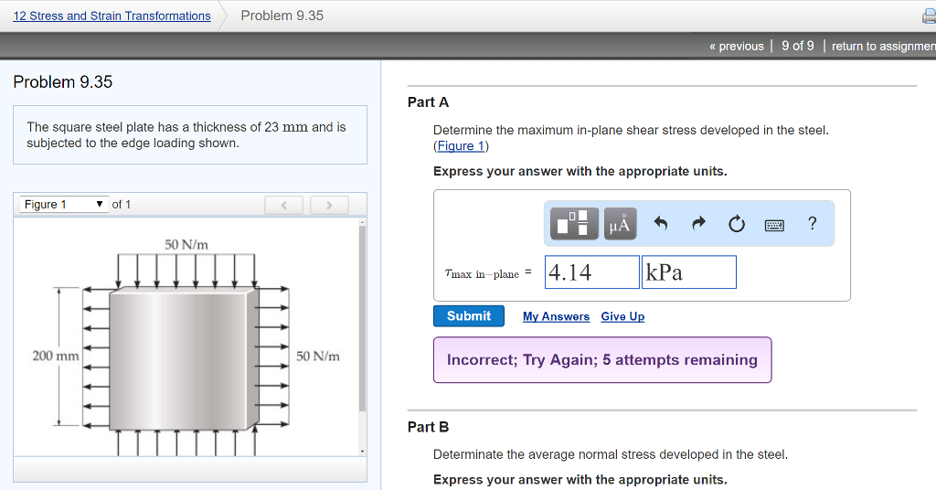 Solved Stress And Strain Transformations Problem 9 35 Chegg Solved Stress And Strain Transformations Problem 9 35 Chegg