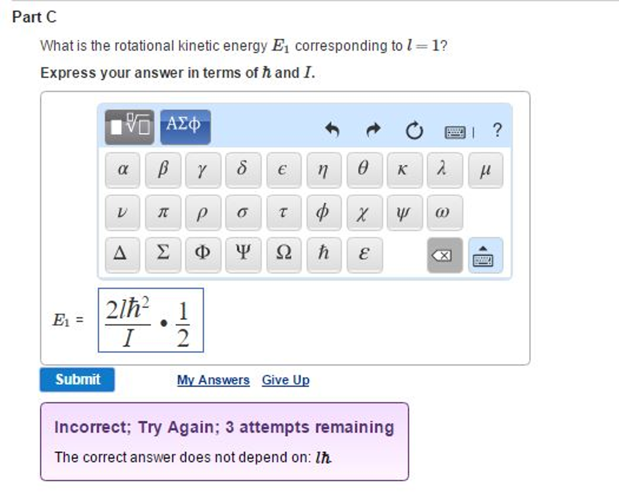 Solved What is the rotational kinetic energy E_1 | Chegg.com