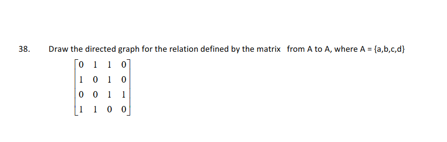 Solved 38 Draw the directed graph for the relation defined | Chegg.com
