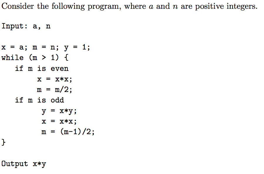 Solved Consider The Following Program Where A And N Are Chegg