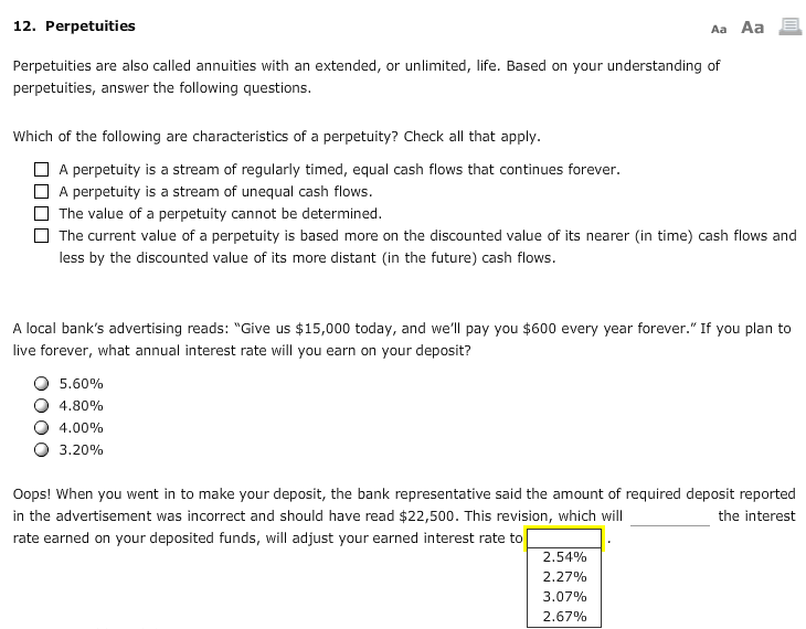 Solved Perpetuities Perpetuities are also called annuities | Chegg.com