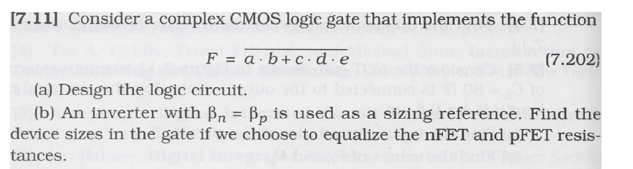 Solved 17.11l Consider a complex CMOS logle gate that | Chegg.com