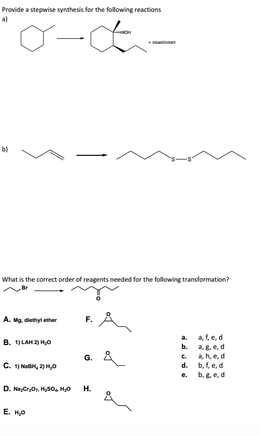 Solved Provide A Stepwise Synthesis For The Following | Chegg.com