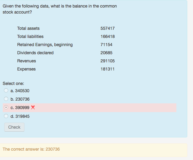 What Is The Balance In The Common Stock Account