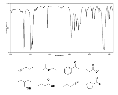 Solved which of the following organic molecules corresponds | Chegg.com