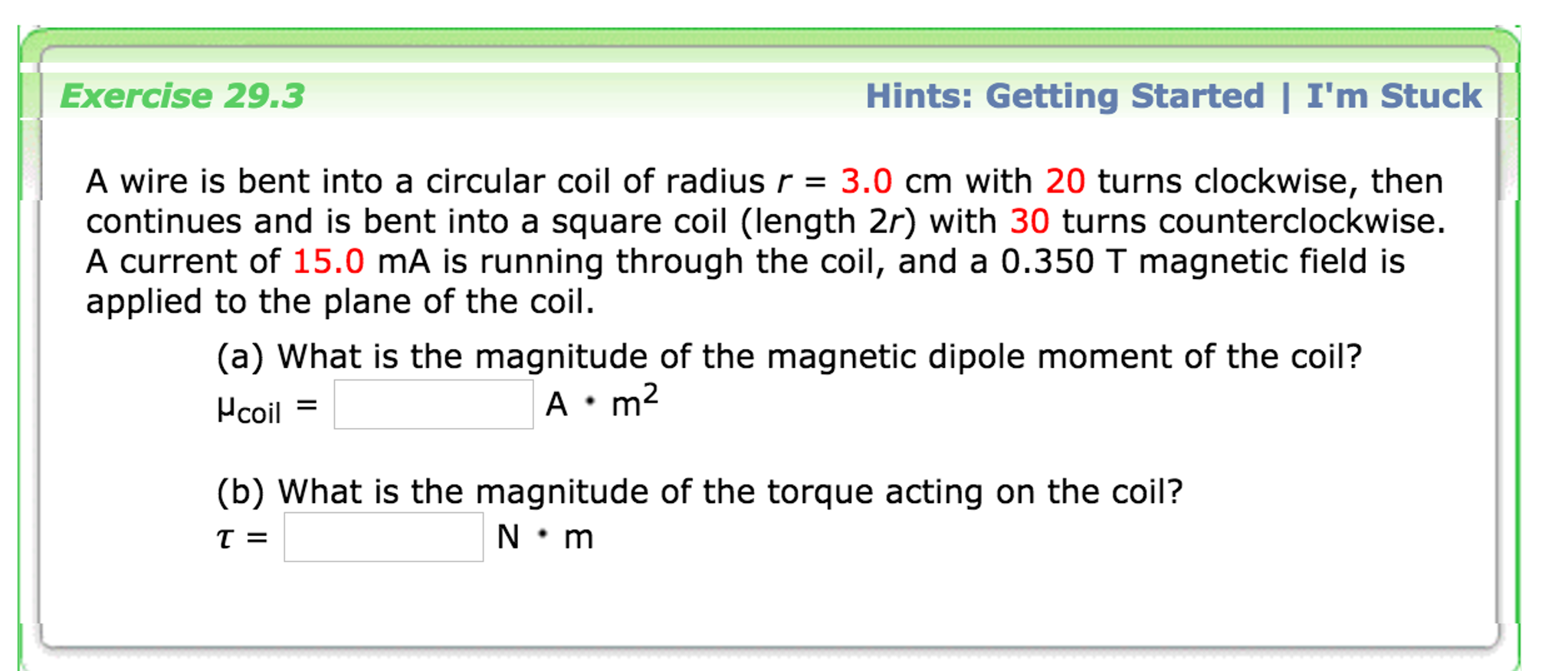 Solved A Wire Is Bent Into A Circular Coil Of Radius 1788