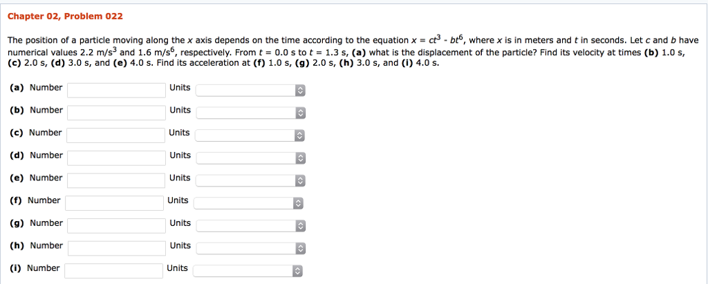 Solved Chapter 02, Problem 022 The position of a particle | Chegg.com