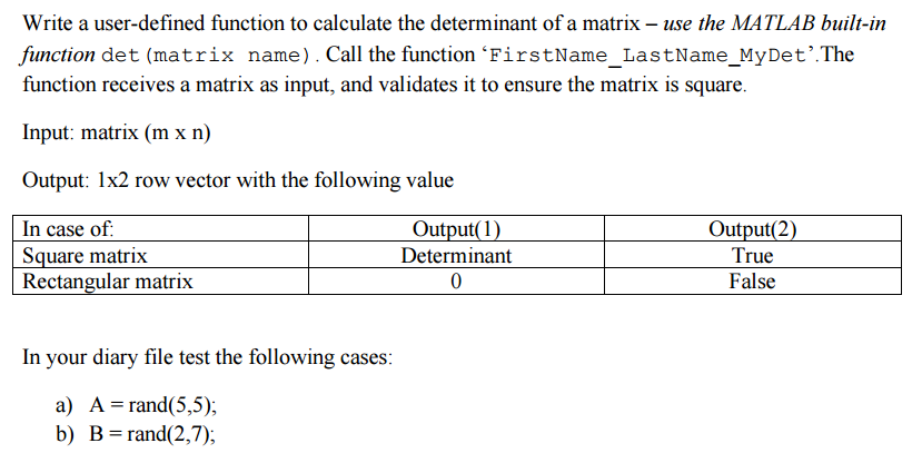 Solved Write A User Defined Function To Calculate The