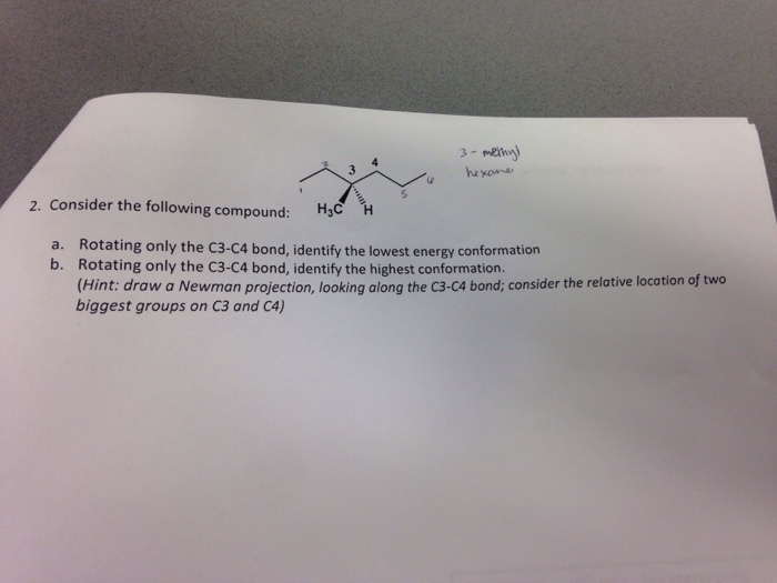 Solved Consider The Following Compound: Rotating Only The | Chegg.com