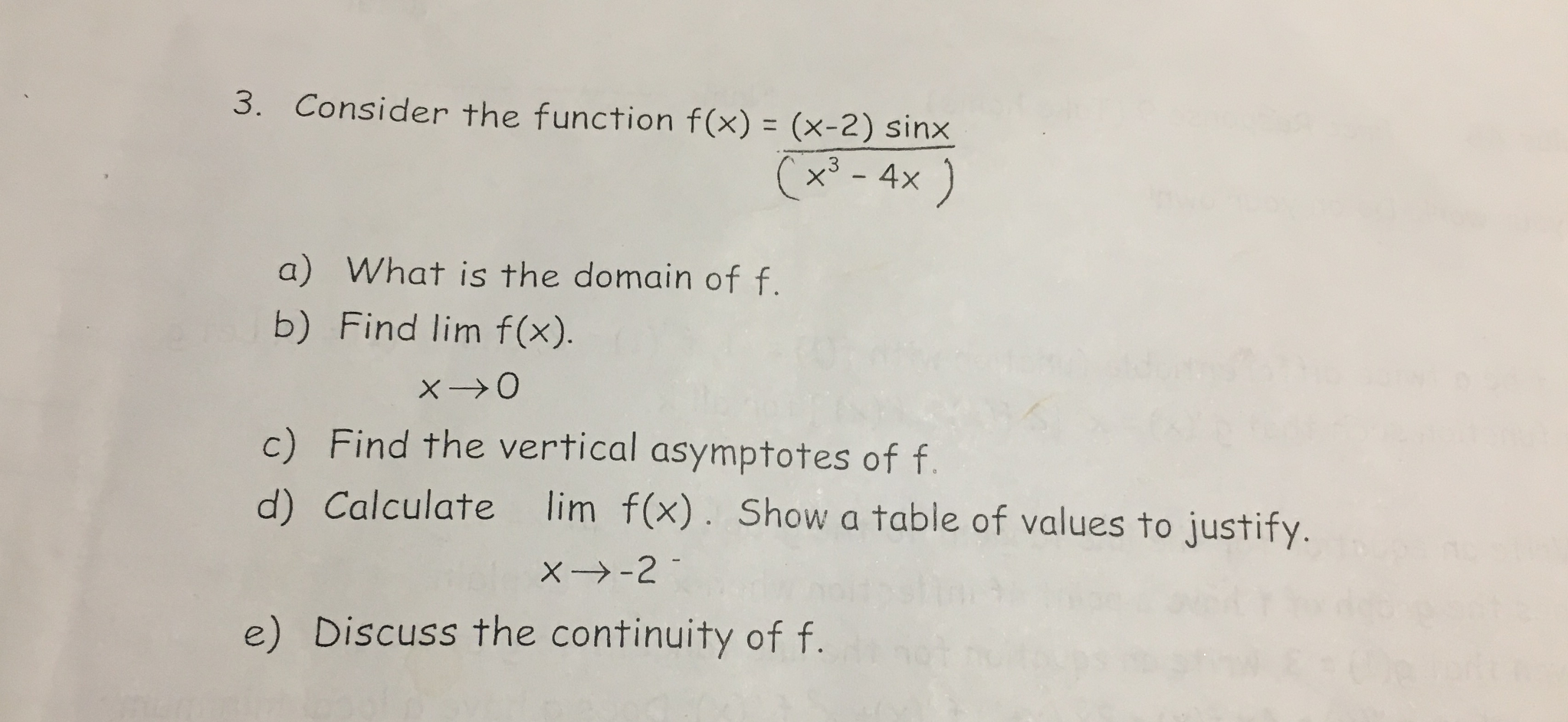 Solved Consider The Function F X X 2 Sin X X 3 4x