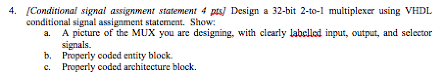 conditional assignment statement in vhdl