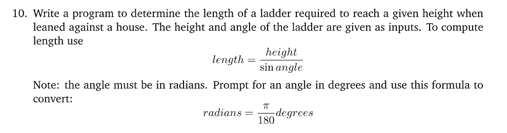 Solved 10. Write a program to determine the length of a | Chegg.com