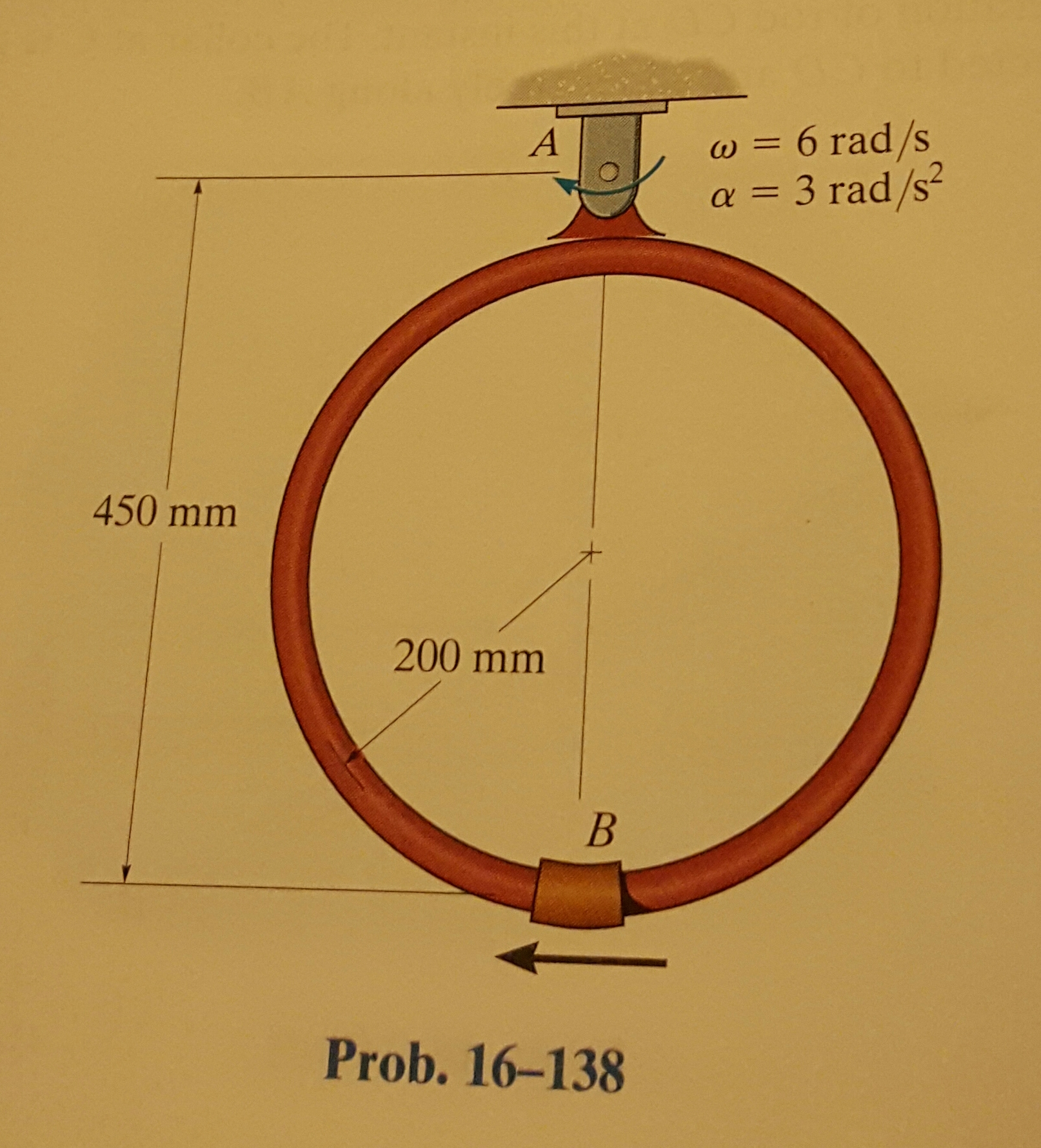 Solved Collar B moves to the left with a speed of 5 m/s,