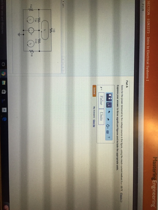 Solved Solve for power delivered by the voltage source in