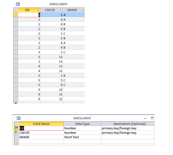Solved Create the database and insert the data in the tables | Chegg.com