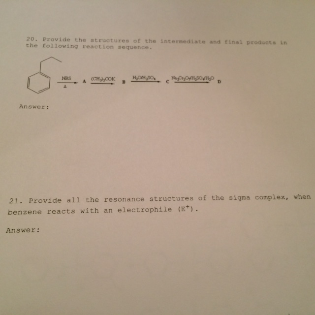 Solved Provide the structures of the intermediate and final | Chegg.com