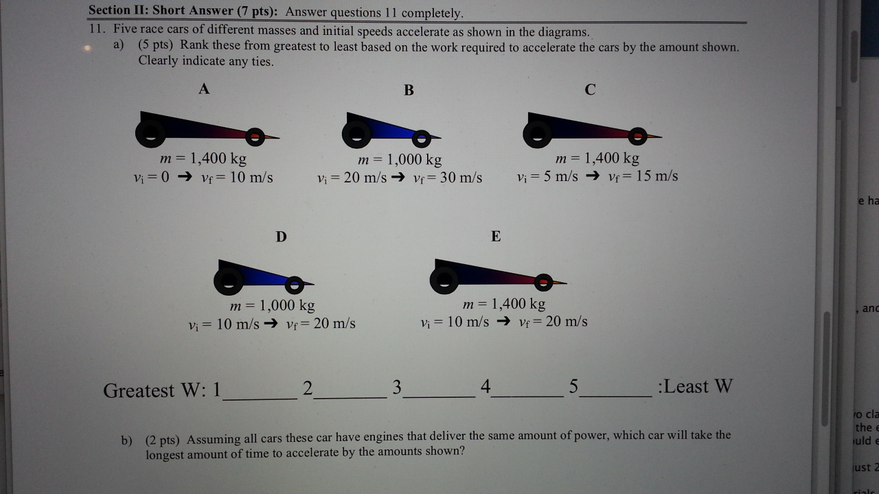 Solved Section II: Short Answer (7 pts): Answer questions 11 | Chegg.com