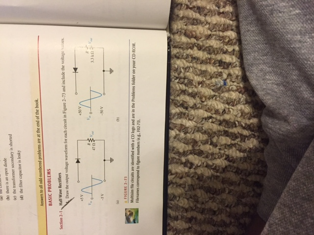 Solved Draw the output voltage waveform for each circuit in | Chegg.com