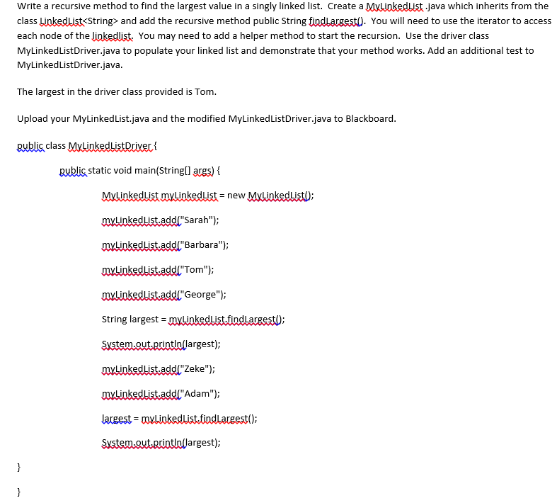 solved-write-a-recursive-method-to-find-the-largest-value-in-chegg