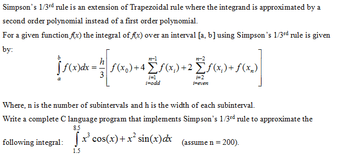 Solved Simpson's 1/3^rd rule is an extension of Trapezoidal | Chegg.com