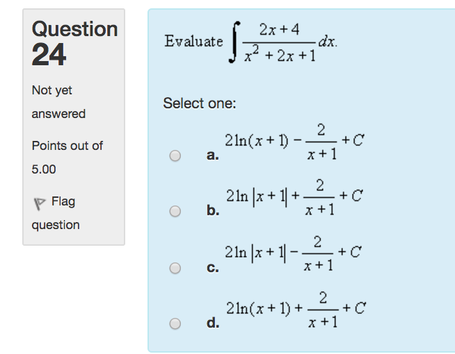 evaluate integration x 2 1 x 4 1 dx