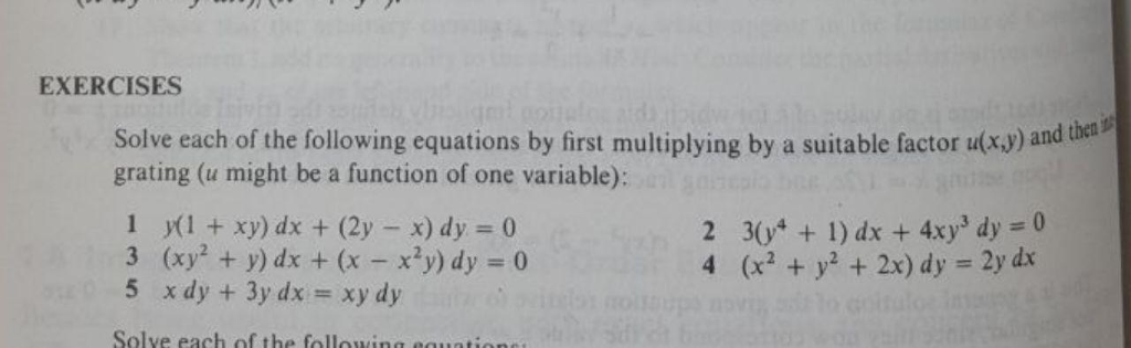 Solved EXERCISES Solve each of the following equations by | Chegg.com