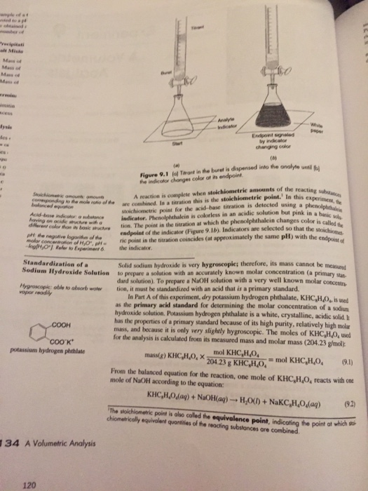 Solved Experiment 9 Prelaboratory Assignment A Volumetric | Chegg.com