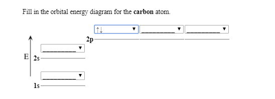 Solved Fill in the orbital energy diagram for the carbon | Chegg.com