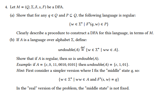 Solved (b) (wE A, B | W Has An Even Number Of A's And Even | Chegg.com