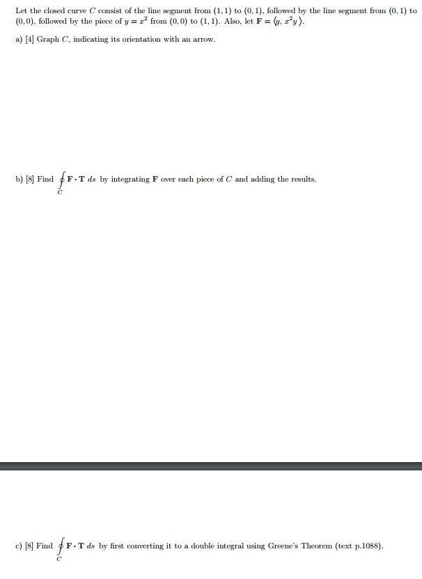 Solved Let the closed curve C consist of the line segment | Chegg.com