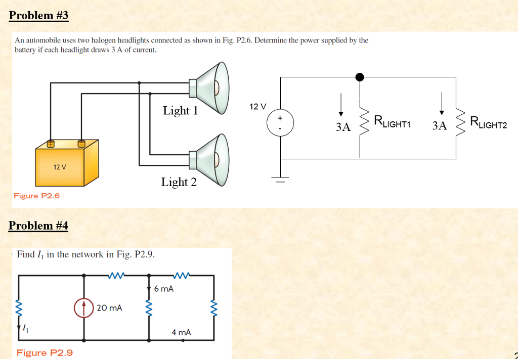 Solved An automobile uses two halogen headlights connected