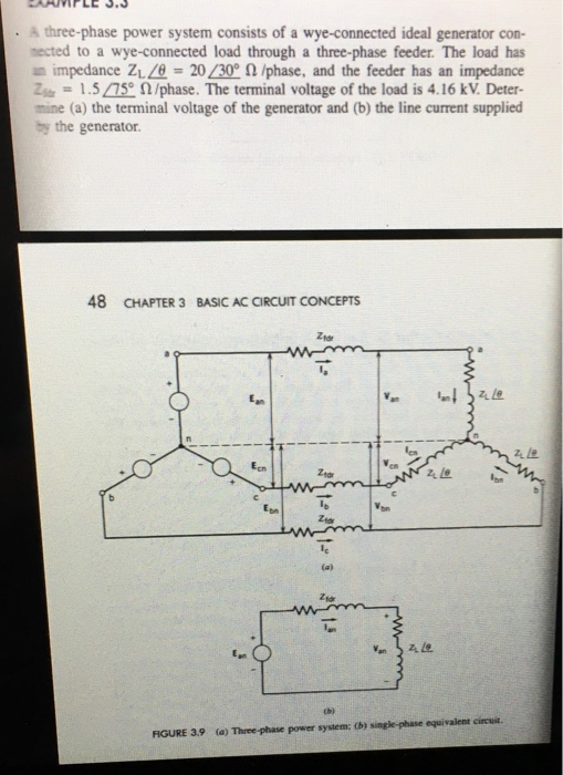 Solved A three-phase power system consists of a | Chegg.com