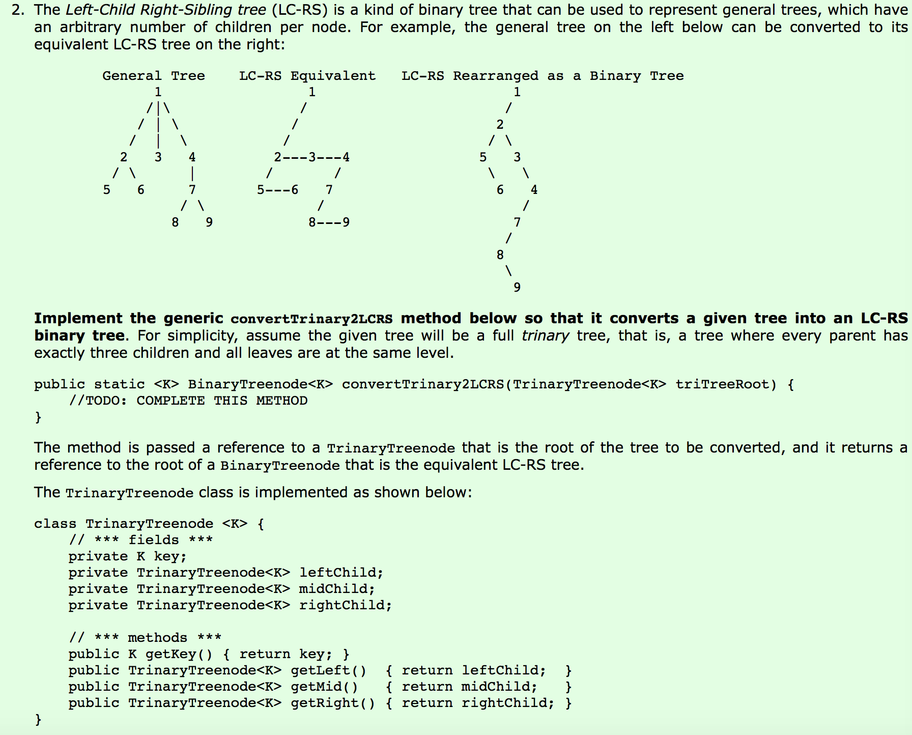 1-the-left-child-right-sibling-tree-lc-rs-is-a-chegg