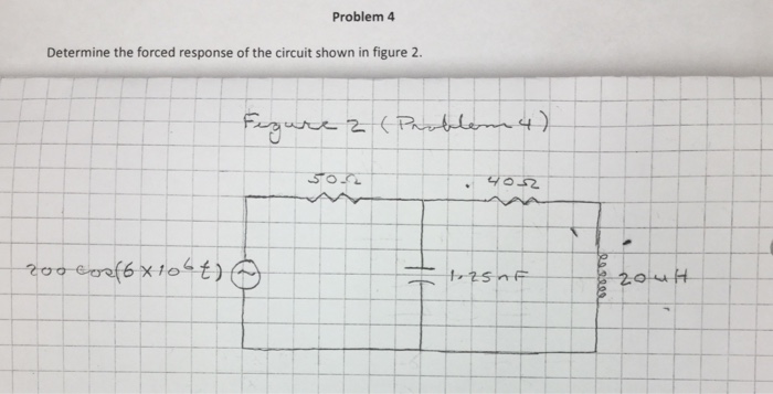 Solved Determine the forced response of the circuit shown in | Chegg.com