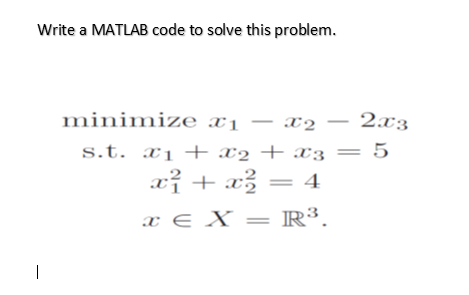 solve minimization problem matlab