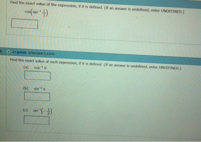 Solved Find the exact value of the expression, if it is | Chegg.com