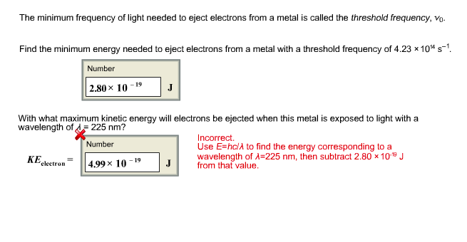 How To Find The Longest Wavelength That Will Eject Electrons