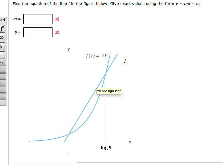 Solved Find the equation of the line in the figure below. | Chegg.com