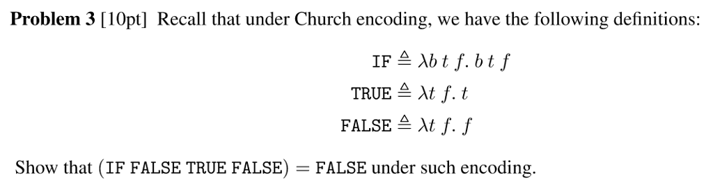 Solved Recall that under Church encoding, we have the | Chegg.com